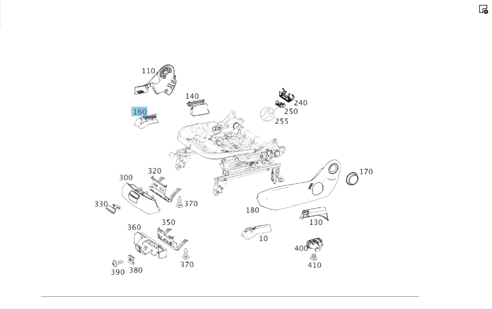 Mercedes-Benz  A1769190500 9H68 Накладка санки переднього лівого сидіння спереду внутрішня CLA Shooting Brake X117 CLA C117 GLA X156 A-class W176 Одеса - фото 2