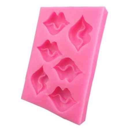 Молд силиконовый Губы 76 на 111 мм розовый Киев