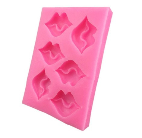 Молд силиконовый Губы 76 на 111 мм розовый Киев - изображение 4