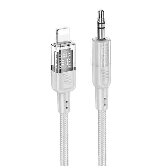 Аудiокабель HOCO UPA27 Spirit transparent digital audio conversion cable iP Black (6942007612524 ) Киев