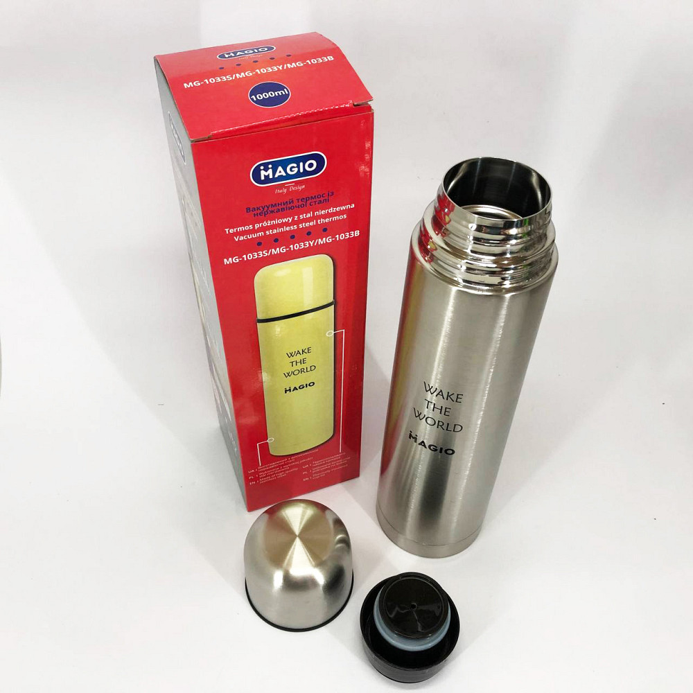 Класичний термос для чаю і кави MAGIO MG-1033S 1 л, Термос для гарячого чаю Термоконтейнер напоїв VB-49 Львів - фото 9