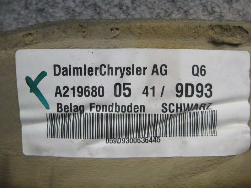 Mercedes-Benz  A2196800541 9D93 Килим салону задній чорний CLS C219 Одеса - фото 5