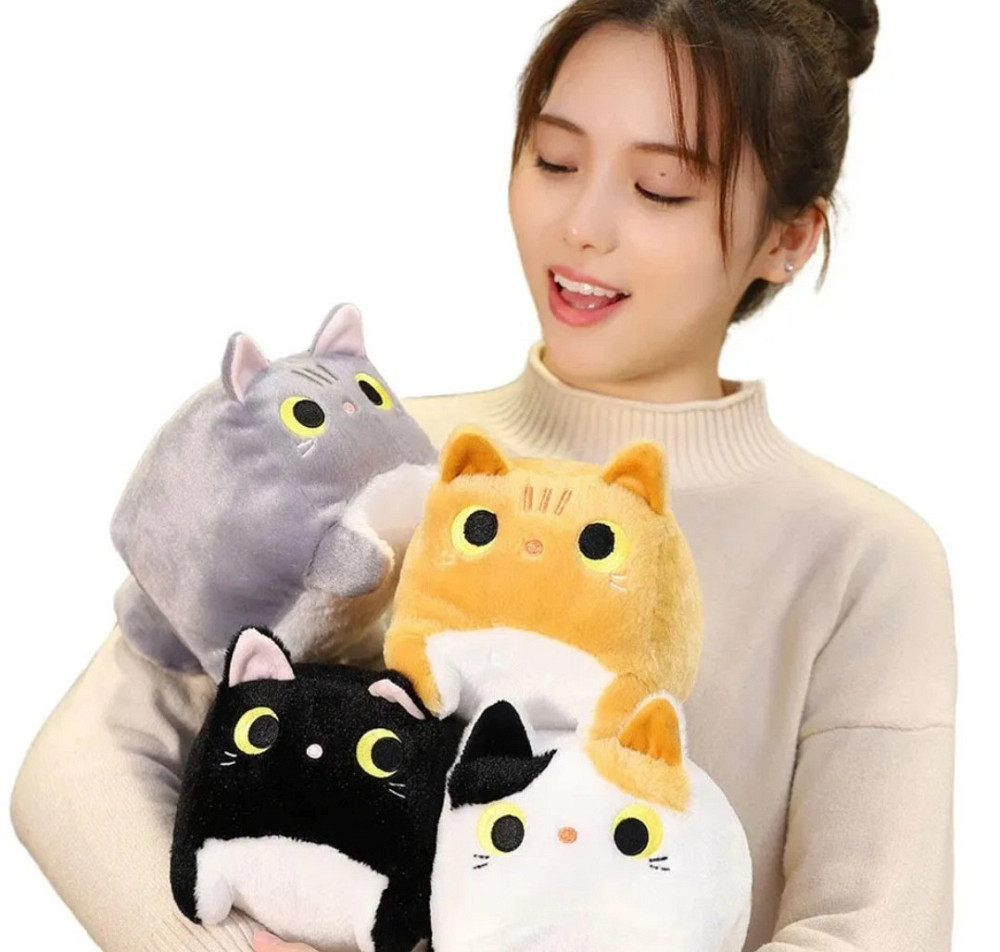 ПЛЮШЕВАЯ ПОДУШКА 25см ТАЛИСМИН КВАДРАТНЫЙ КУДЛ КОТ КОТЕНКА 25 СМ Киев - изображение 1