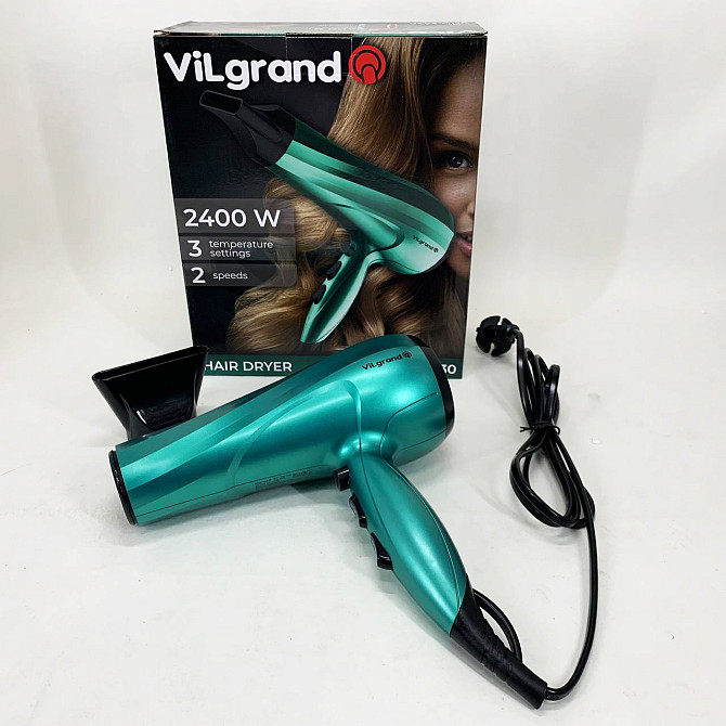 Фен для эффективной укладки волос Vilgrand VHD-2430 2400 Вт, Электрический фен для гладких волос KP-58 Львов - изображение 1