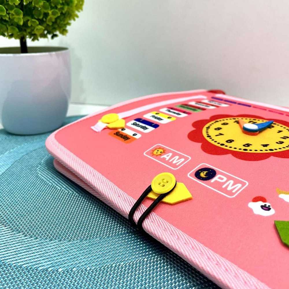 Сумочка розвиваюча тканинна з навчальними елементами Рожева (C60521) Чернігів - фото 5