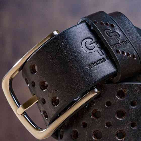 Ремінь Grande Pelle 11133 джинсовий Коричневий Київ