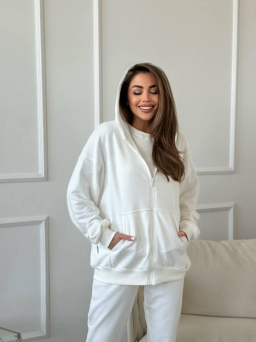 Женский прогулочный костюм тройка: кофта майка и штаны турецкая петля пенье + турецкая рибана Одесса - изображение 3