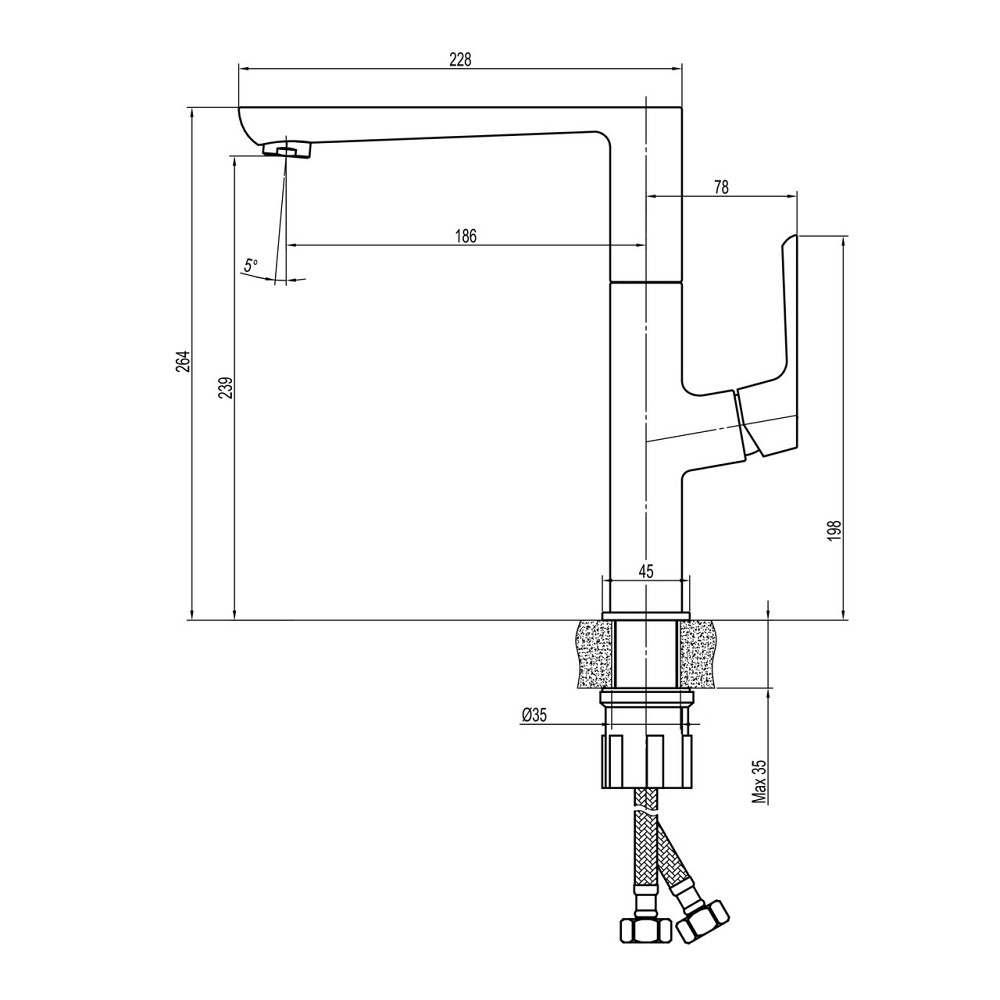 Змішувач для кухні TOPAZ LEXI TL 21401-H57-BB Київ - фото 6