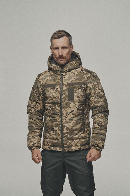 Тактическая зимняя мужская куртка на подкладке Omni-Heat до -20-25 градусов пиксель утеплитель TERMOLOFT WAR Львов - изображение 4