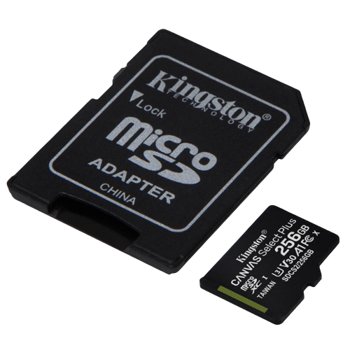 Карта пам'яті microSDXC 256Гб Class 10 (UHS-1) 100Мб/с Kingston Canvas Select Plus + adapter SD Житомир