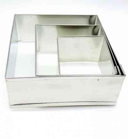 Металлические формы для оформления блюд КВАДРАТЫ 3 шт Винница