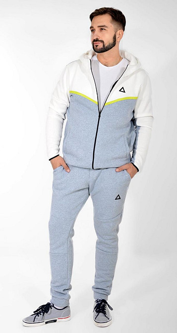 Двухцветный тёплый костюм на флисе со змейкой (50) Киев - изображение 2