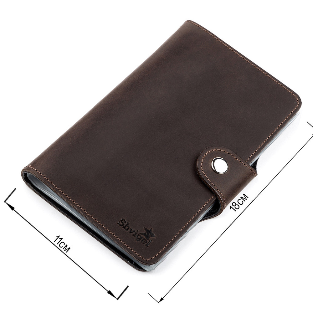 Візитниця велика шкіряна Коричнева (SHVIGEL) Київ - фото 7