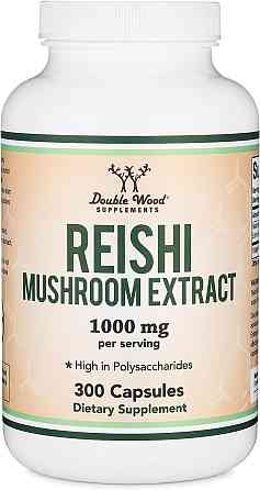 Экстракт гриба рейши Double Wood Reishi Mushroom Extract 1000 mg 300 caps Луцк