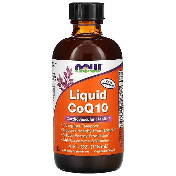 Коэнзим Q10, Liquid CoQ10, Now Foods, жидкий, 100 мг, 118 мл Луцьк