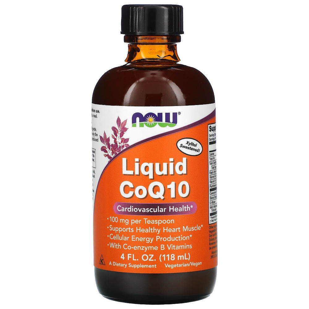 Коэнзим Q10, Liquid CoQ10, Now Foods, жидкий, 100 мг, 118 мл Луцк - изображение 1