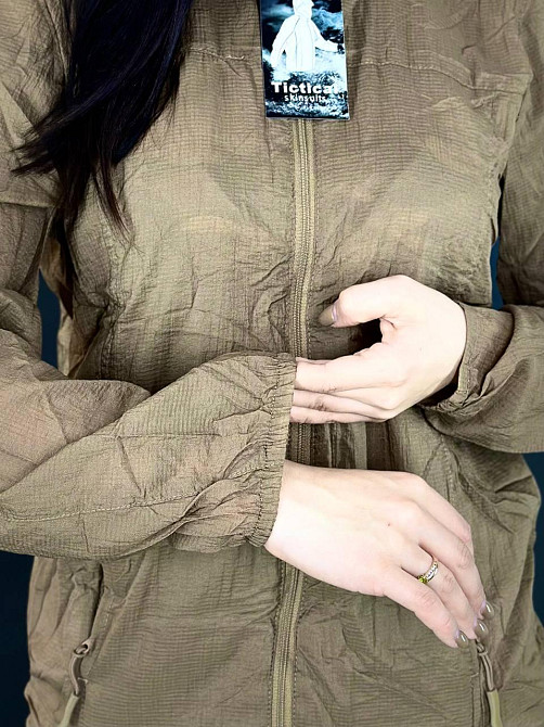 Тактична Легка жіноча куртка койот нейлонова з кишенями та капюшоном, для жаркої і активної погоди Львів - фото 7