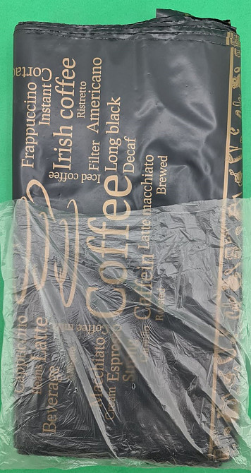 Пакет із петльовою ручкою, чорний "Кава(38х42) ДПА (50 шт.) Харків - фото 3