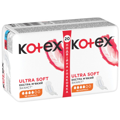 Гігієнічні прокладки Kotex Ultra Soft Normal 20 шт. (5029053542676) Вінниця - фото 3