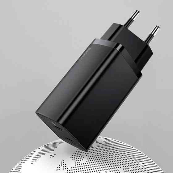 Универсальное сетевое зарядное устройство Baseus Wall Charger GaN2 Lite USB-C+USB 65W CCGAN2L-B01 (Черное) Николаев