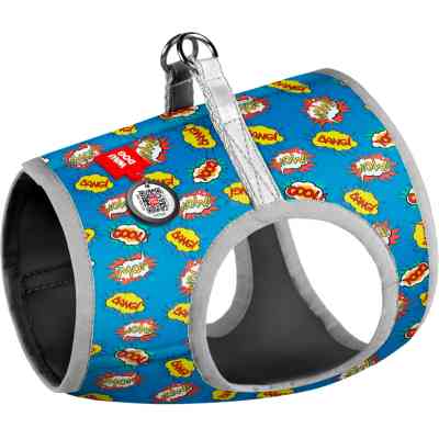 Шлея для собак WAUDOG Clothes з QR паспортом "ВАУ" S1 (2904) Вінниця