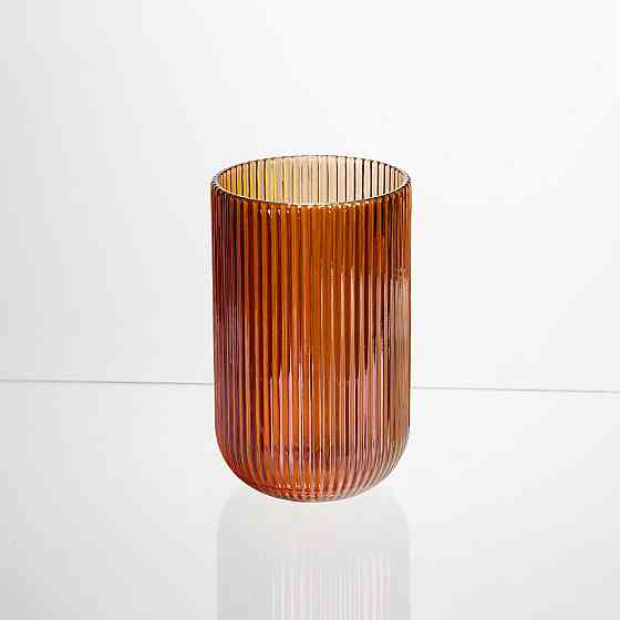 Набір скляних стаканів 6 штук 350 мл для напоїв Бурштиновий Yiwu HP-19-208 Київ