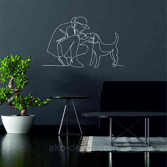 Декоративное настенное Панно «Друг» Декор на стену 70*43 см, Белый Киев