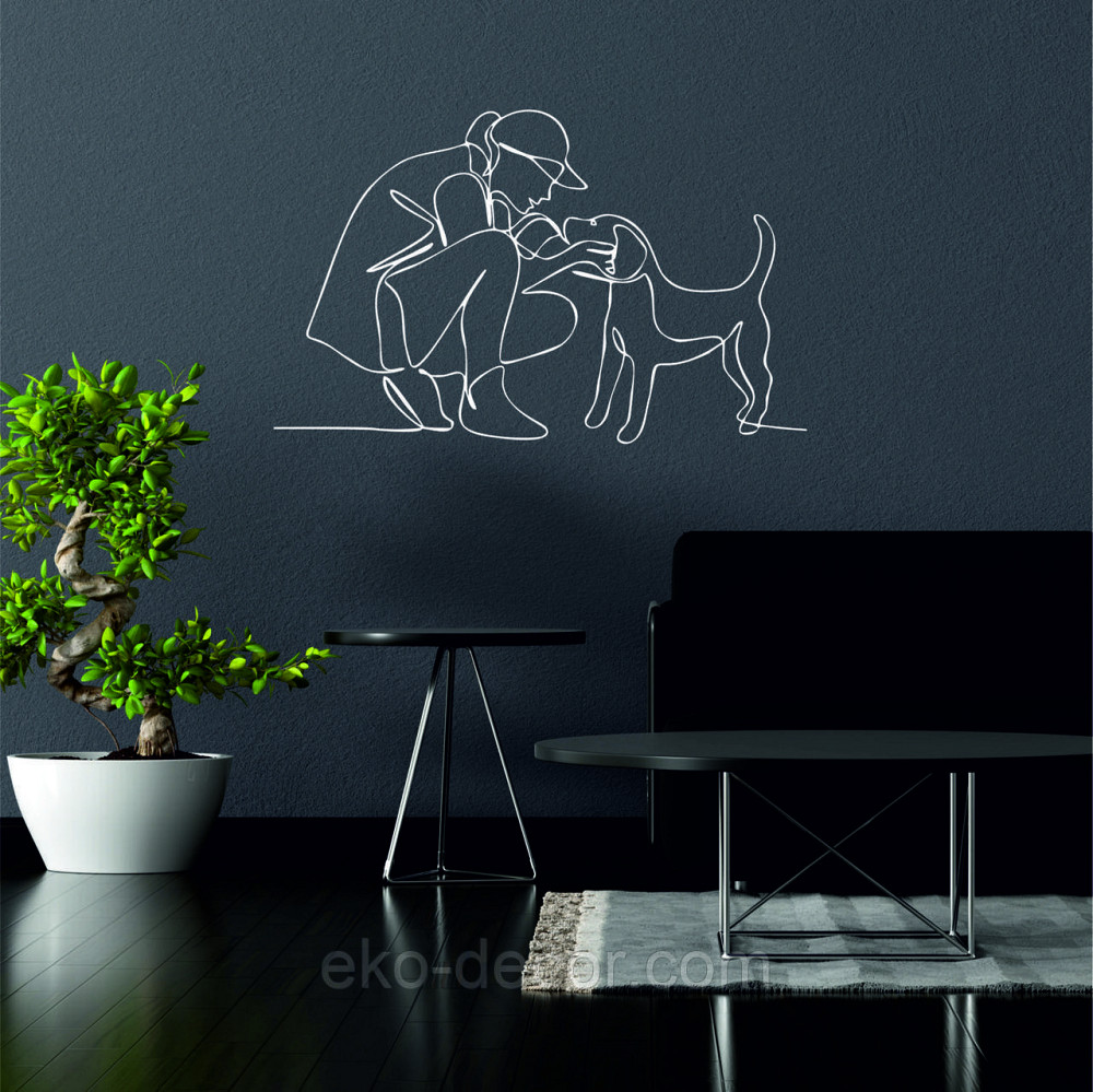 Декоративное настенное Панно «Друг» Декор на стену 70*43 см, Белый Киев - изображение 2