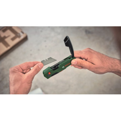 Нож монтажный Bosch строительный трапециевидный, корпус двухкомпонентный, 175x40x25мм (1.600.A03.2V7) Винница - изображение 4