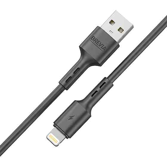 Кабель Brevia USB to Lightning 2,4A 2м, чорний ZIP (51200BULZ1) Львів