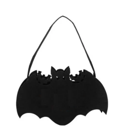 Сумка з фетру Кажан для цукерок на Хелловін 17х9см чорний Київ