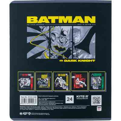 Зошит Kite DC Comics 24 аркушів, клітинка (DC24-238) Вінниця