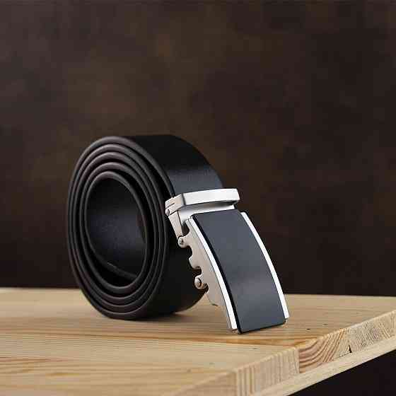 Ремінь чоловічий з автоматичною пряжкою Vintage 20294 Чорний Київ