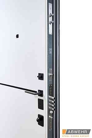 Двери входные, квартирные ABWEHR. Модель 493/497 MODERNA. Цвет Асфальт/белый супермат. Киев