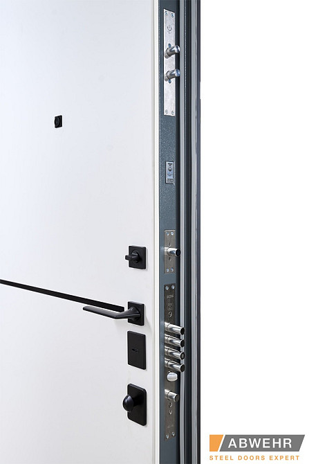 Двери входные, квартирные ABWEHR. Модель 493/497 MODERNA. Цвет Асфальт/белый супермат. Киев - изображение 4