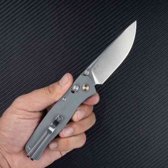 Ніж складаний туристичний SRM Medal 255L-GK2 (8.2 см) 10Cr / G10 сірий Київ