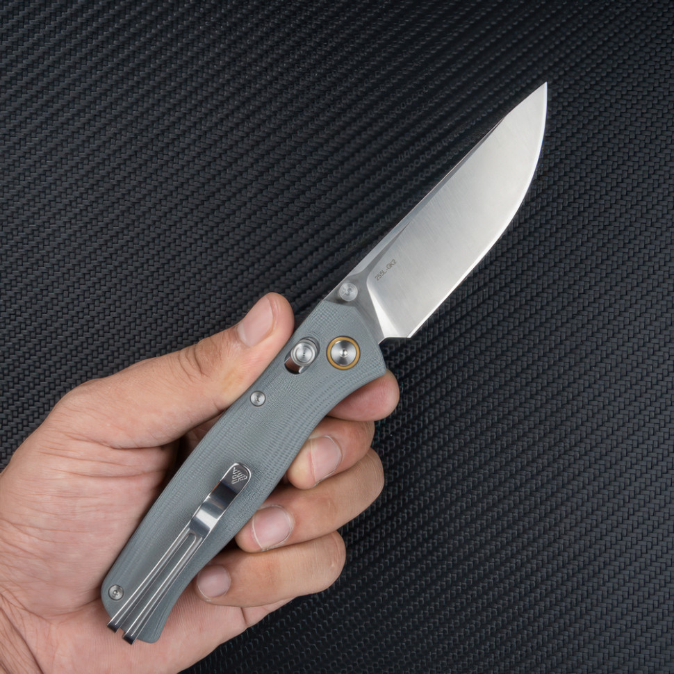 Ніж складаний туристичний SRM Medal 255L-GK2 (8.2 см) 10Cr / G10 сірий Київ - фото 6