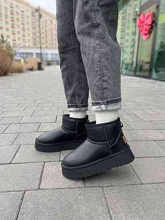 Hengji Угги жіночі HENGJI T33-1 чорні (зима, шкіра натуральна) (5756) 37 Коломия