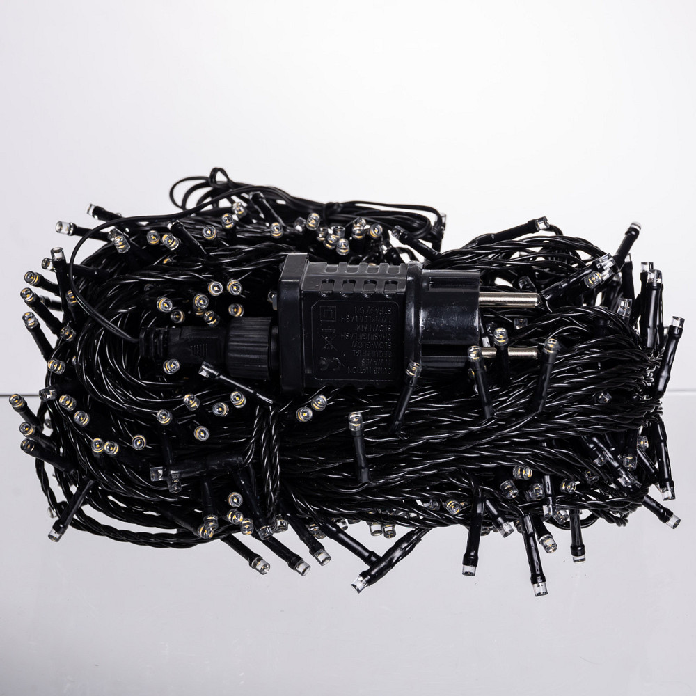 Гірлянда Різдвяна фея вулична 50 (м) 500 LED чорний провід Жовтий CF500L50MBY Київ - фото 5