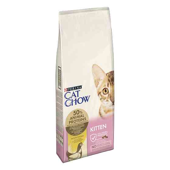 Сухой корм CAT CHOW Kitten для котят, с курицей, 15 кг Киев