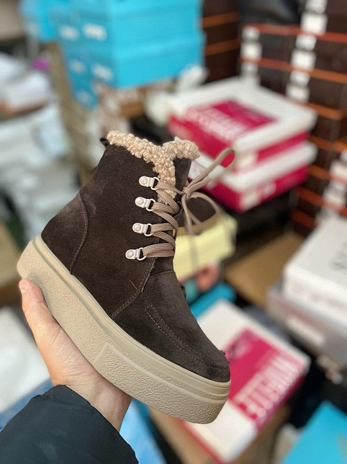 Соната Женские ботинки Соната коричневые натуральная замша высота 14 см (5657) Коломыя - изображение 2