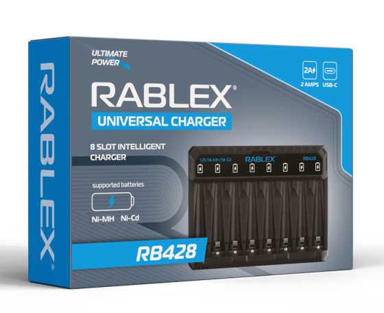Зарядний пристрій Rablex RB428 на 8 AA/AAA R3/R6 1.2V Дніпро