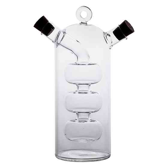 Yiwu Пляшка для олії та оцту 2 в 1 скляна 400 мл для оливкової, соняшникової олії та оцту HP-34 Киев