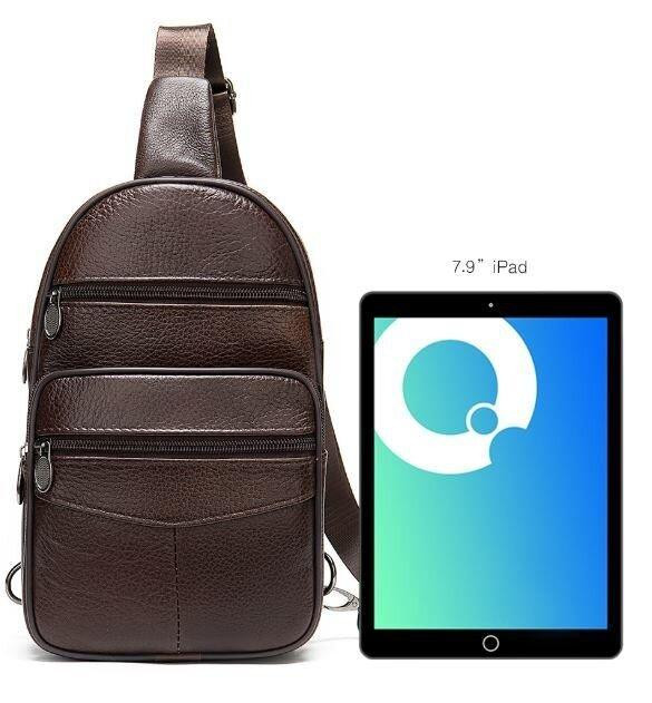 Сумка мужская через плечо Коричневая (Vintage) Киев - изображение 3