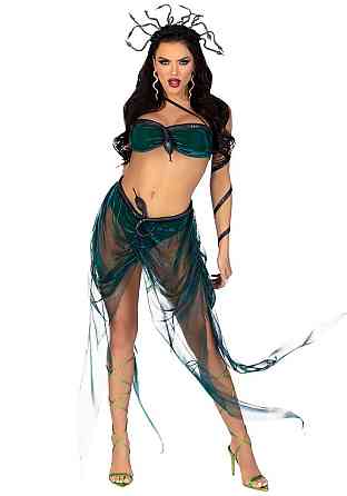 Эротический костюм Медузы Горгоны Leg Avenue Medusa Costume S, топ, юбка, нарукавники, украшения Sex Aura Киев