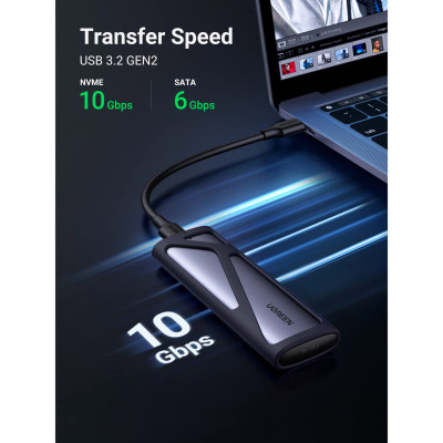 Кишеня зовнішня Ugreen SSD M.2 (NVME) M-KEY UGREEN 3.2 GEN2 CM400 gray (90264) Вінниця - фото 5