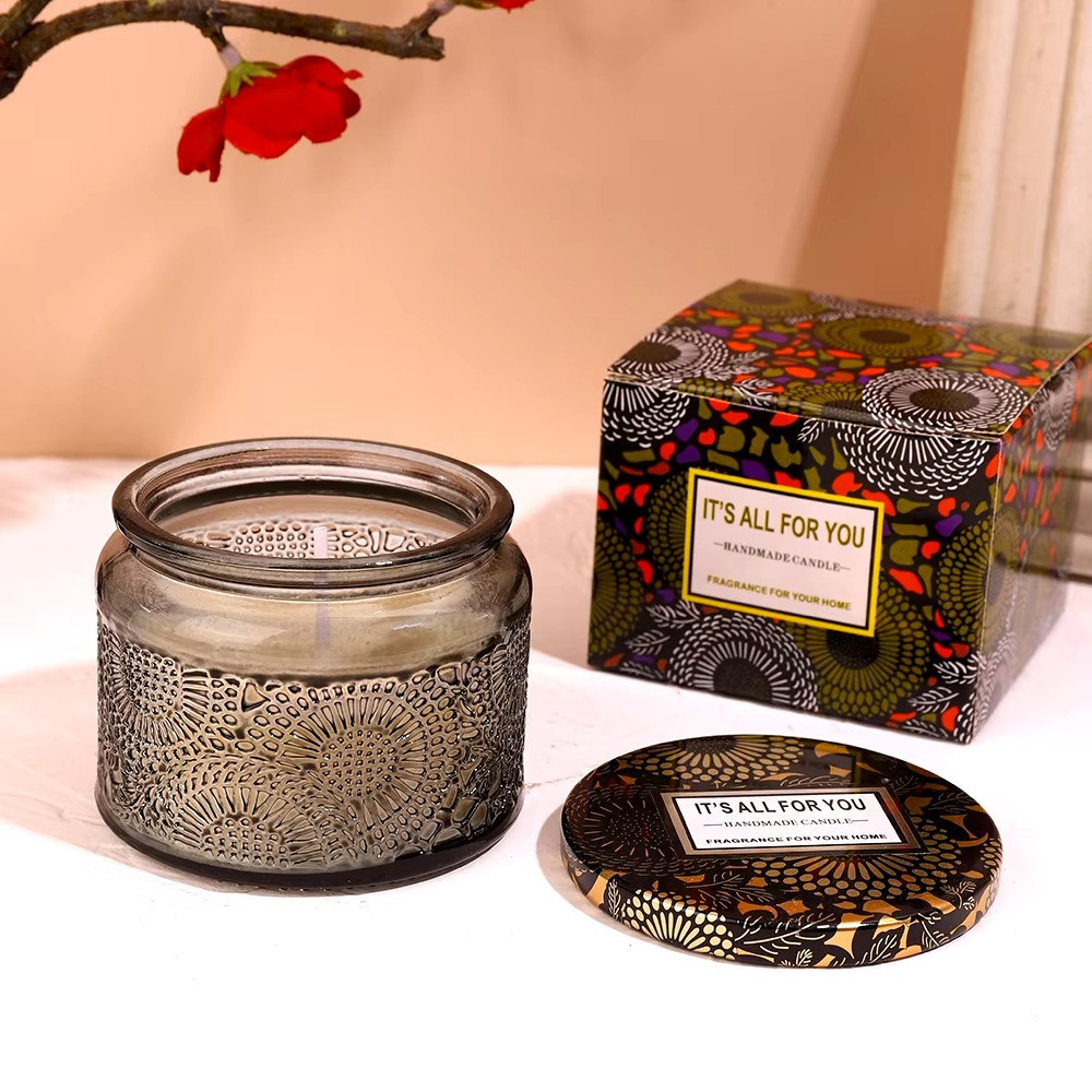 Свічка ароматична натуральна "Sandal wood rose" із соєвого воску без барвників у скляній чаші з кришкою Кам'янець-Подільський - фото 1