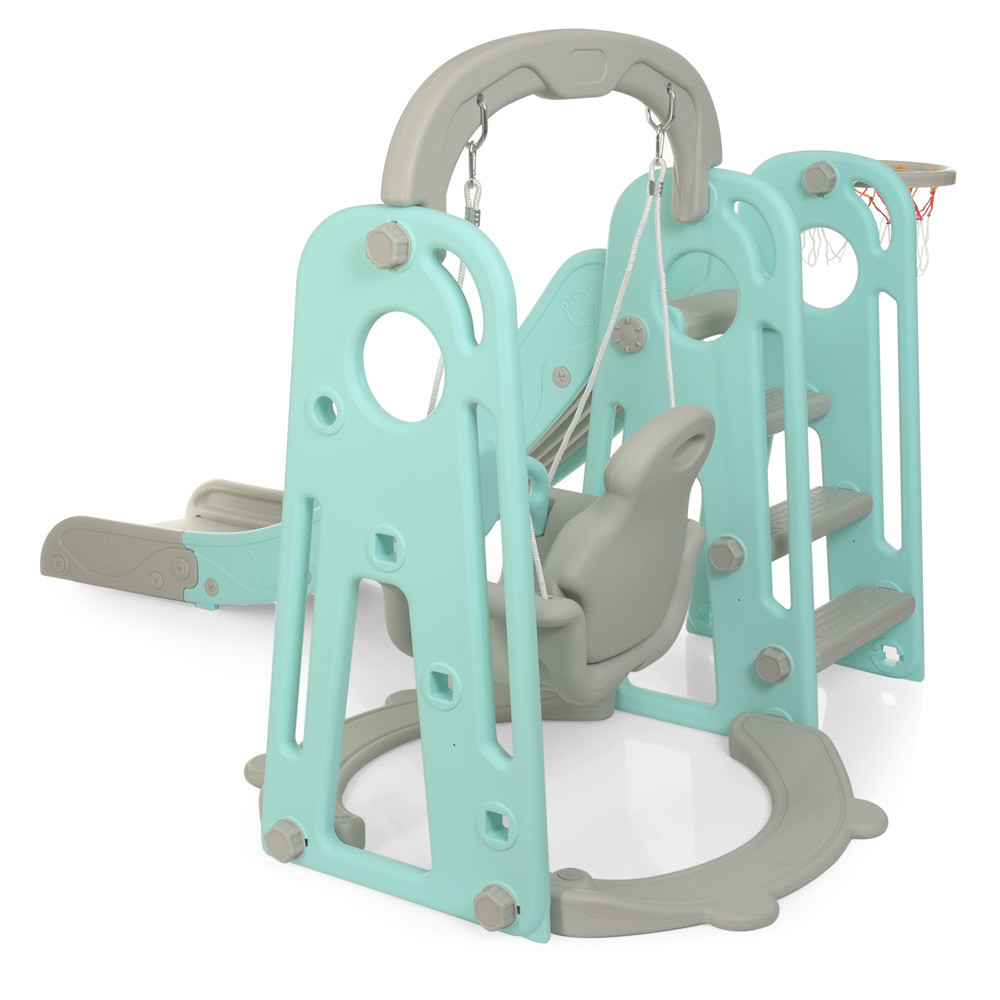 Дитячий ігровий комплекс Bambi 3в1 гірка гойдалка баскетбол (YG2020-1-4) для дітей Київ - фото 4