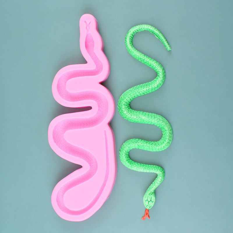 Молд силиконовый Змея 205 на 65 мм розовый Киев - изображение 7