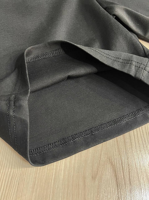 Шорти жіночі A-N 25178 трикотажні бермуди оверсайз до колін резинка на талії шнурок косі кишені  one size , чорний, one size Київ - фото 15